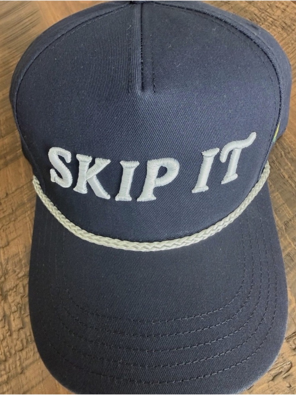 Masters Navy Cap with White "SKIP IT" Embroidery